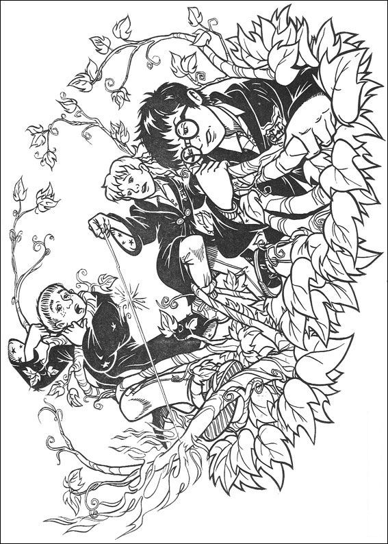 Plansa de colorat cu Harry Potter 99 203